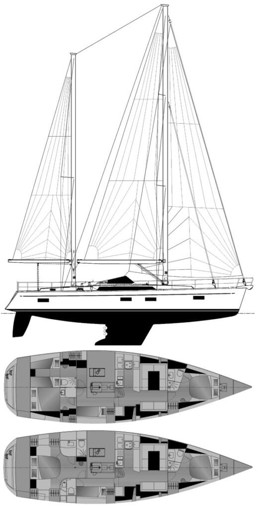 Amel 55 accommodation plan