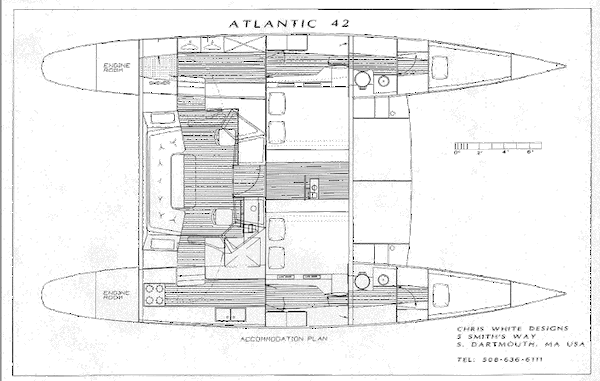 Atlantic 42 (via sailboatdata)