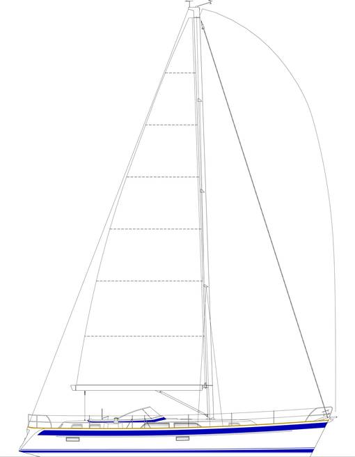 Hallberg-Rassy 48 Mk II accommodation plan