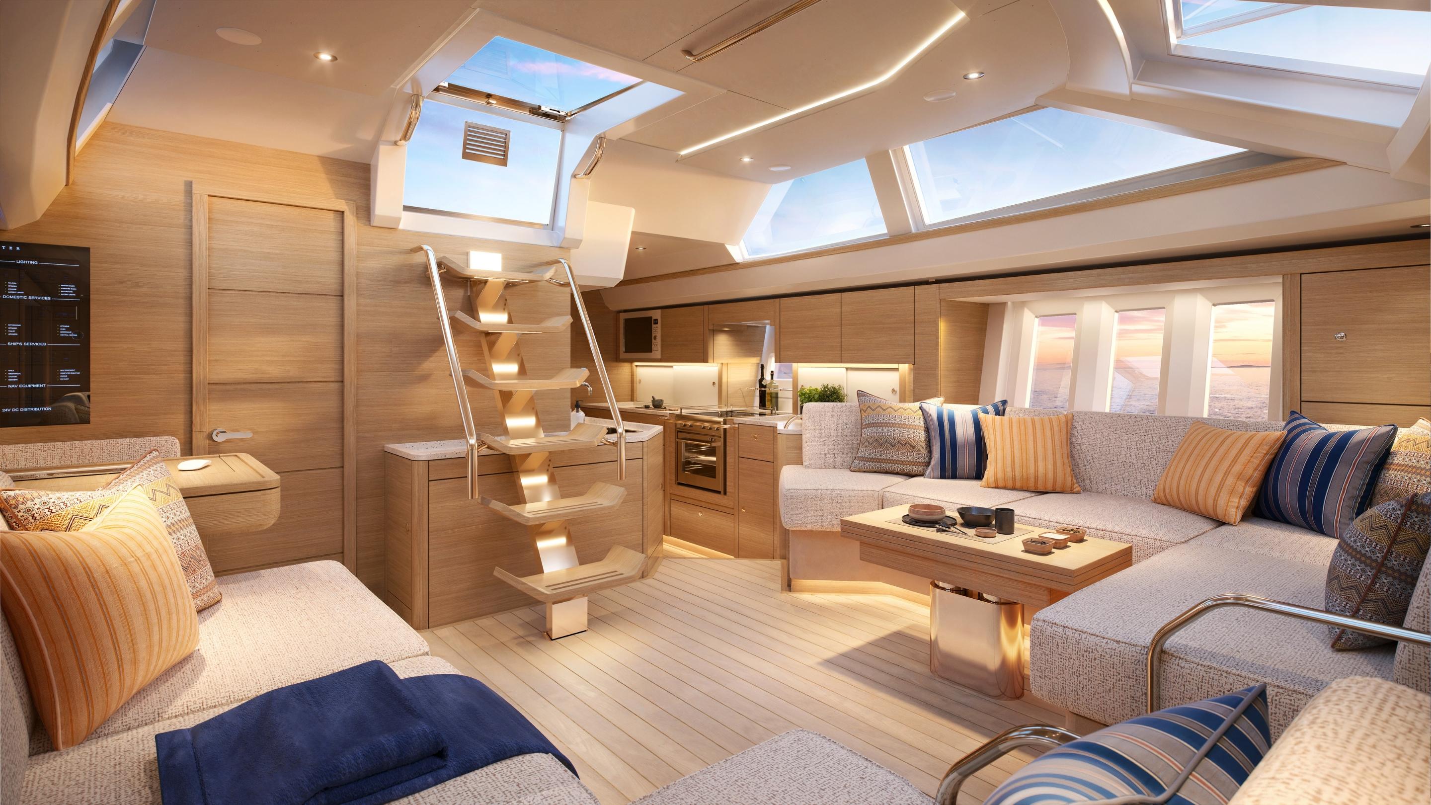 Oyster 565 interior