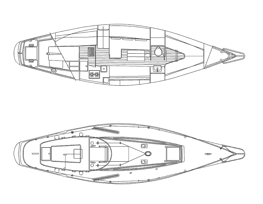 Sparkman and Stephens Swan 36 gallery image with filename: sparkmanandstephensswan36-layout.gif