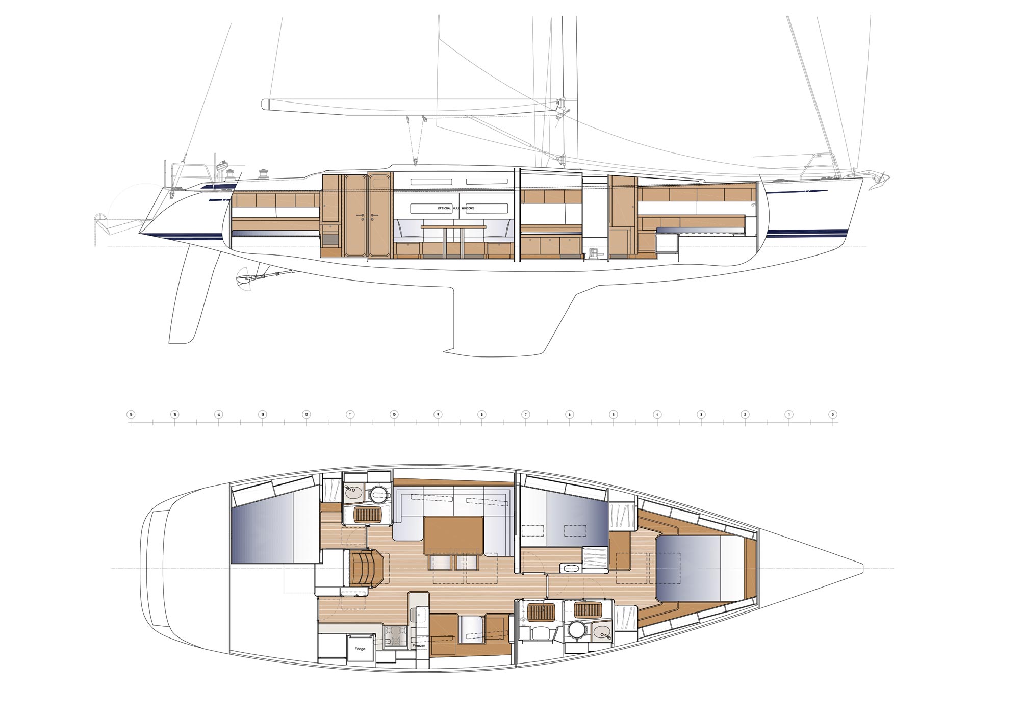 Swan 54 interior