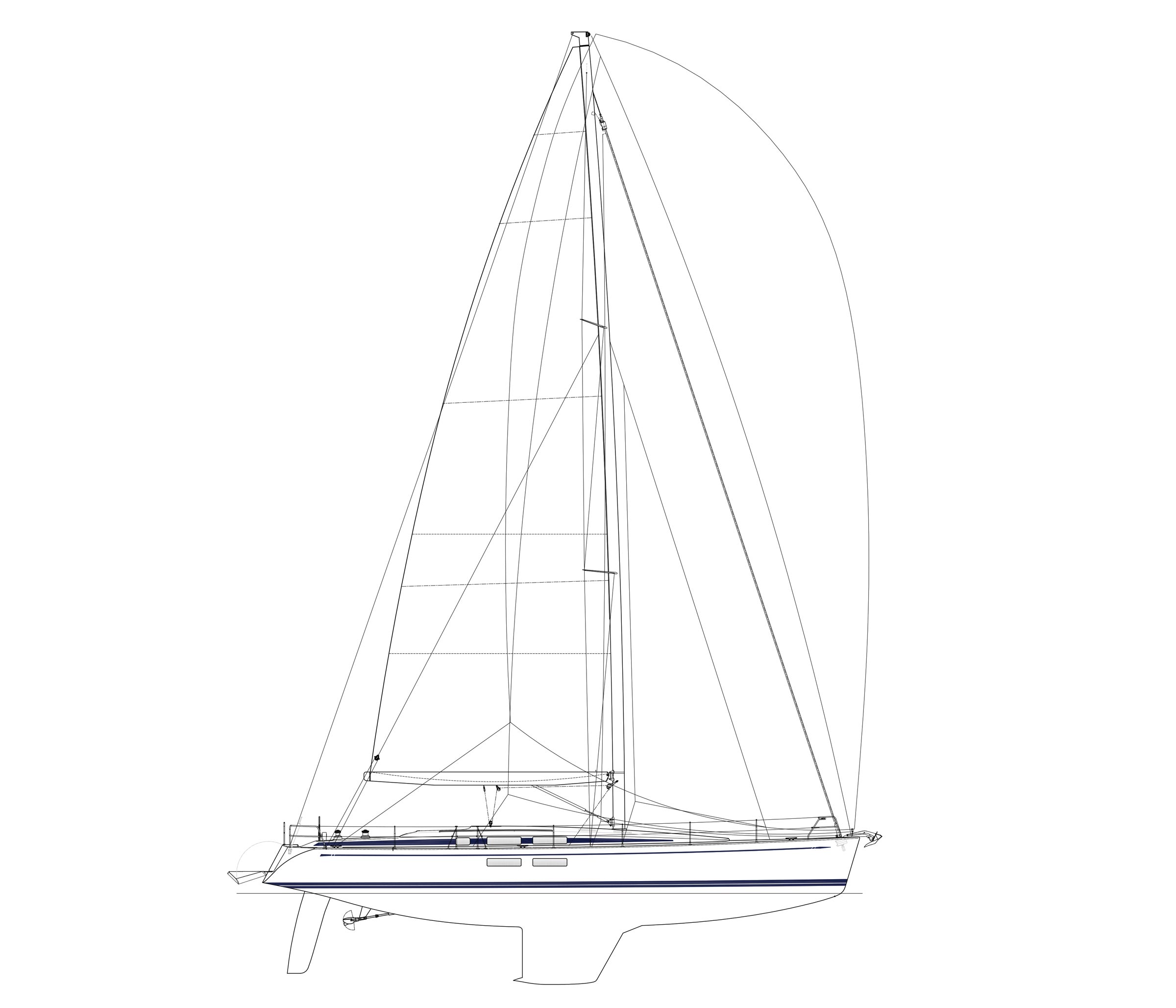 Swan 54 accommodation plan